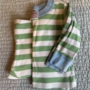 Hanna Andersson striped pajamas 6-9 months. Very soft & cozy pajama set.
